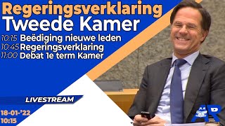 Terugkijken Debat over regeringsverklaring kabinetRutte IV  Tweede Kamer 18012022 deel 22 [upl. by Er643]