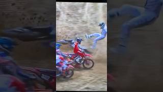 Deegan Kitchen and Hymas avoid first turn pile up 💥 buddscreek motocross 2024 [upl. by Shani]