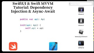 SwiftUI amp Swift MVVM Tutorial Dependency Injection Async Await [upl. by Adivad425]