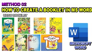 how to make booklet in ms word Urdu stories Method 02 [upl. by Ilbert]