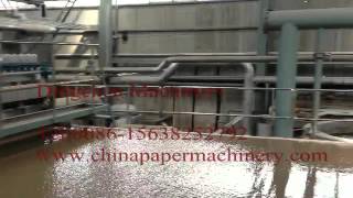 Headbox and forming wire working video for kraft paper making process [upl. by Barfuss902]