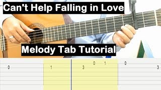 Cant Help Falling in Love Guitar Lesson Melody Tab Tutorial Guitar Lessons for Beginners [upl. by Stilla90]