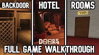 ROBLOX DOORS  The Backdoor  The Hotel  The Rooms  Full Walkthrough [upl. by Bor538]