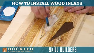 Installing a Simple Wood Inlay  Rockler Skill Builder [upl. by Rolfston]