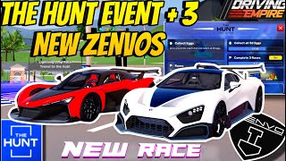 quotTHE HUNT EVENTquot 3 NEW LICENSED ZENVOS AND MORE IN Driving Empire [upl. by Casar149]