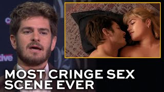 Andrew Garfield amp Florence Pughs sex scene went on so long it got very awkward for everyone [upl. by Bobbi704]