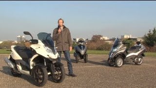 Comparatif Piaggio MP3 contre Quadro 350D [upl. by Delmer]