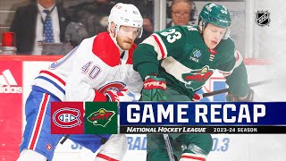 Canadiens  Wild 1221  NHL Highlights 2023 [upl. by Lundin]