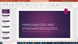 ETHNOMETHODOLOGY AND PHENOMENOLOGY Dulcero [upl. by Gnuhn]