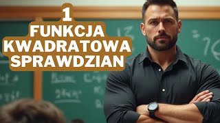 FUNKCJA KWADRATOWA  SPRAWDZIAN  KLASA 2  DZIAŁ 1  Nowa MaTeMAtyka  NOWA ERA  KLASÓWKA [upl. by Eisserc]