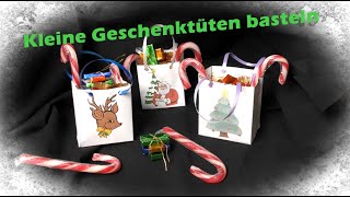 Kleine Geschenktüten zu Weihnachten basteln [upl. by Cathrine416]