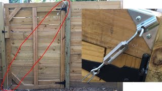 HowTo Install AntiSag Gate Kit to Keep Wood Fence Door from Dragging [upl. by Alyose]