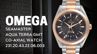 Omega Seamaster Aqua Terra GMT CoAxial Watch 23120432206003 Review  SwissWatchExpo [upl. by Deehan]