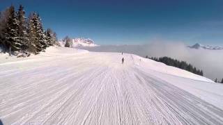 SkiWelt Wilder KaiserBrixental Abfahrt ScheffauEllmau Talstation 2015 HD [upl. by Kelcie]