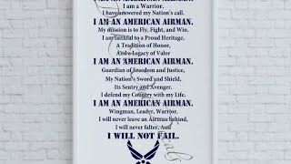 🇺🇸 USAF MEMORIZING THE AIRMAN CREED [upl. by Radec]