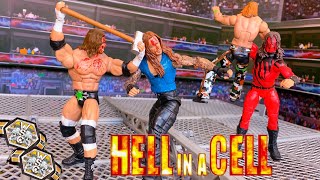 DX vs Brothers of Destruction  Hell In A Cell Action Figure Match Hardcore Tag Team Championship [upl. by Efren]