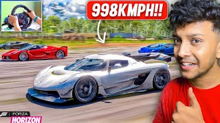 THIS IS THE MOST CRAZY FASTEST CAR DRAG RACE 😱 FORZA HORIZON 5  LOGITECH G29 [upl. by Slifka710]