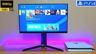 PS4 Slim on LG Ultragear 24quot 1080P HDR 144Hz Monitor [upl. by Enylhsa]