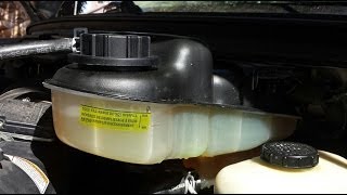 How to remove and replace a 2004 F250 Coolant Reservoir Tank in a 60L diesel [upl. by Froh]