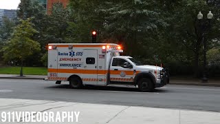 Boston EMS Ambulance 1 and Bedford Fire Department Medic 2 Responding [upl. by Coombs]