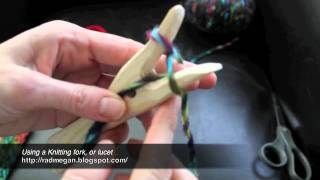 Two Ways to Use a Knitting Fork or quotLucetquot [upl. by Rosenwald262]