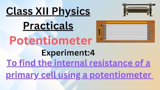 Potentiometer experiment class 12To find the internal resistance of a cell using a potentiometer [upl. by Eirrem590]