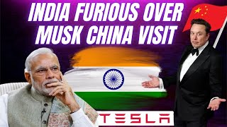 Musks visit to China was a muchneeded win for Tesla  but India is mad [upl. by Uke]