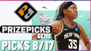 WNBA PRIZEPICKS  PROP PICKS  THURSDAY  8172023  WNBA BETTING  BET PROPS [upl. by Rickart]