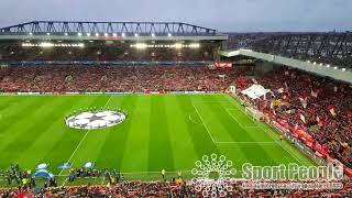 Liverpool fans singing quotYoull never walk alonequot before match against Manchester City CL 1718 [upl. by Areit437]