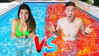 HOT vs COLD ZWEMBAD CHALLENGE Heet vs Ijskoud DEEL 2 😱 342 [upl. by Karab211]