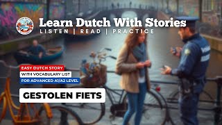 Gestolen fiets  Dutch Story with Vocabulary A1A2 Dutch [upl. by Oruhtra329]