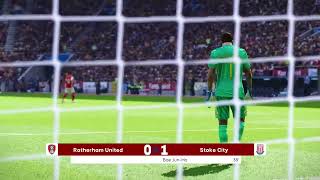 Rotherham vs Stoke City  EFL Championship 2324  PES 21 [upl. by Raclima604]