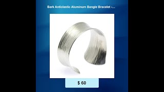 Bark Anticlastic Aluminum Bangle Bracelet  Silver Toned Bracelets  Aluminum Jewelry for Women [upl. by Edia]