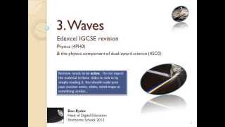 Waves REVISION PODCAST Edexcel IGCSE physics topic 3 [upl. by Reywas]