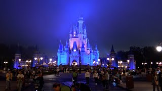 Magic Kingdom 2024 4K Night Walkthrough Tour w Fog  Walt Disney World Orlando Florida January 2024 [upl. by Geraldine438]