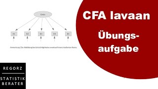 CFA mit lavaan Übungsaufgabe [upl. by Corey365]