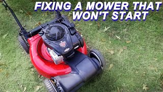 Fixing A Yard Machine Lawn Mower That Wont Start [upl. by Rich]