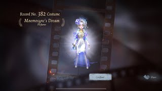 Identity V  Mnemosyne’s Dream Perfumer SS Skin Gameplay [upl. by Nylear368]