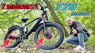 un Fat bike à 2 moteurs  50kmh  un vélo électrique puissant ce Duotts F26 de 1500W  fatbike [upl. by Broddy]