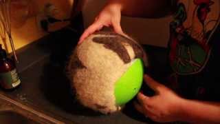 Hat Felting Process on a Ball [upl. by Lindahl]