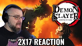 DEMON SLAYER 2X17 REACTION Never Give Up Kimetsu No Yaiba Entertainment District Arc [upl. by Onitsuaf]