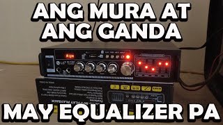 MURANG AMPLIFIER WITH EQUALIZER PA  UNBOXING AND REVIEW  SULIT SA GANDA NG POWER AMPLIFIER NA ITO [upl. by Borszcz]