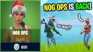 Telling kids the Nog Ops is BACK in the item shop on Fortnite I LIED [upl. by Mcintosh]