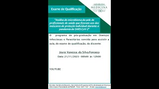 Análise do microbioma da pele de profissionais de saúde que fizeram uso das máscaras de proteção ind [upl. by Ntsyrk]