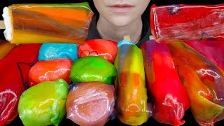 ASMR Fruit RollUps Ice Cream Magnum Chocolate Mango Mochi Icee Bomb Pop Creamsicle Sandwich [upl. by Milon]