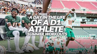 DAY IN THE LIFE OF A D1 FOOTBALL PLAYER  SUMMER WORKOUTS FAMU [upl. by Pessa]