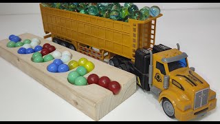 Marble Run Race ☆ HABA Slope amp Retro Makita Truck Garbage Truck Long Version 024 [upl. by Frere]