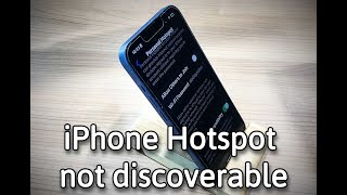 Why is my IPhone hotspot not discoverableFixed [upl. by Aseel]