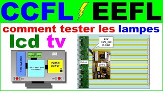 Comment tester un tube ccfl eefl électronique de télévision LCD en panne  ccfl LCD tv lamp tester [upl. by Aidan]