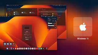 Windows 11 Mac Theme with Glass Effect [upl. by Malinda]